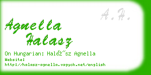 agnella halasz business card